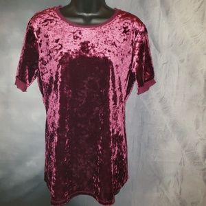 Velvet blouse short sleeve top by Philosophy